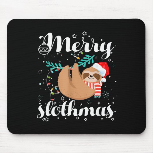 Merry Slothmas Christmas Pajama For Sloth Lovers  Muismat (Voorkant)