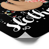 Merry Slothmas Christmas Pajama For Sloth Lovers Poster (Hoek)
