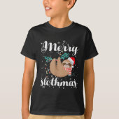 Merry Slothmas Christmas Pajama For Sloth Lovers  T-shirt (Voorkant)