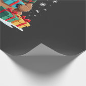 Merry Slothmas cute Christmas sloth Santa hat Xmas Cadeaupapier (Hoek)