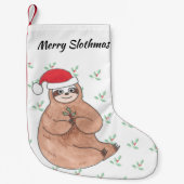 Merry Slothmas Cute Kerstmis Kleine Kerstsok (Voorkant)