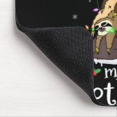 Merry Slothmas Cute Xmas Sloth Santa Hat Christmas Muismat (Hoek)