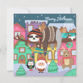Merry Slothmas Feestdagenkaart