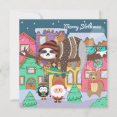 Merry Slothmas Feestdagenkaart (Voorkant)