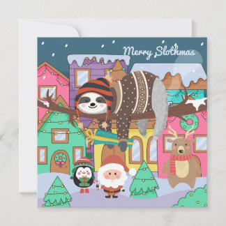 Merry Slothmas Feestdagenkaart