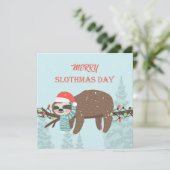 Merry Slothmas Feestdagenkaart (Staand voorkant)