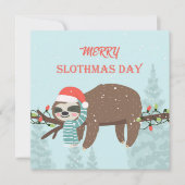 Merry Slothmas Feestdagenkaart (Voorkant)