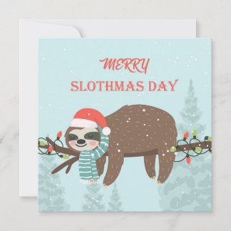 Merry Slothmas Feestdagenkaart