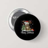 Merry Slothmas Funny Sloth Christmas Tree Lights X Ronde Button 5,7 Cm (Voorkant /achterkant)