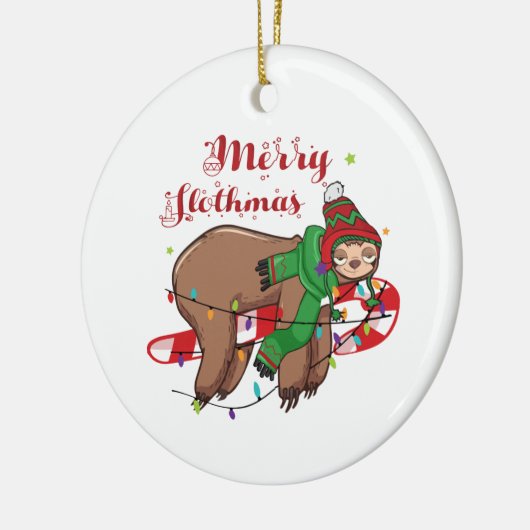 Merry Slothmas Keramisch Ornament (Links)