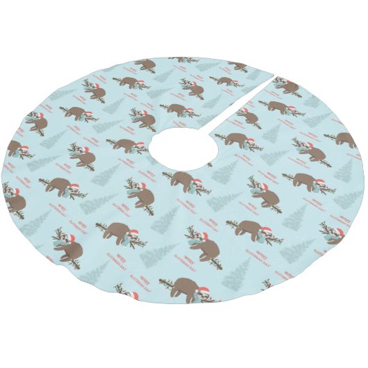 Merry Slothmas Kerstboom Rok (Gekanteld)