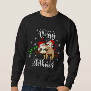Merry Slothmas kerstmis Pajama Sloth Trui