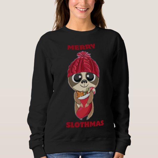 Merry Slothmas Long Trui (Voorkant)