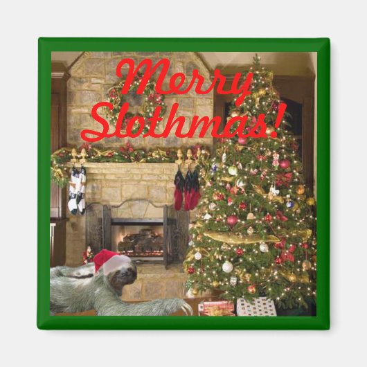 Merry Slothmas Magneet (Voorkant)