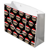 Merry Slothmas met kerstcadeau voor prettige feest Large Cadeautasje (Achterkant Gekanteld)