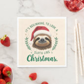 Merry Slothmas, Napkins Servet (Insitu)