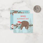 Merry Slothmas Notitiekaartje (Voorkant / Achterkant in situ)