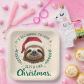 Merry Slothmas, Paper Plates Papieren Bordje (Feest)