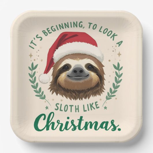 Merry Slothmas, Paper Plates Papieren Bordje (Voorkant)