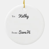 Merry Slothmas Santa Sloth Personalized Keramisch Ornament (Achterkant)
