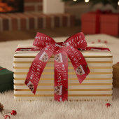 Merry Slothmas Santa Sloth Red-kerstlint Satijnen Lint