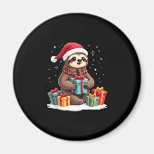 Merry Slothmas schattige kerstfeestdag kerstfeeste Magneet (Voorkant)