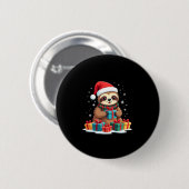 Merry Slothmas schattige kerstfeestdag kerstfeeste Ronde Button 5,7 Cm (Voorkant /achterkant)