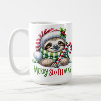 Merry Slothmas Sloth Christmas Mok - Funny Holiday