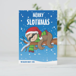 Merry Slothmas, Sloth kerstkaart,