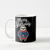 Merry Slothmas Sweater Funny Sloth Christmas Pajam Koffiemok (Links)