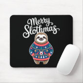 Merry Slothmas Sweater Funny Sloth Christmas Pajam Muismat (Met muis)