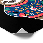 Merry Slothmas Sweater Funny Sloth Christmas Pajam Poster (Hoek)