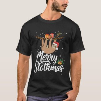 Merry Slothmas t pyjama voor luiaards voor Chris T-shirt
