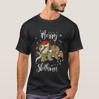 Merry Slothmas T Shirt Kerstmis Pajama voor de gle