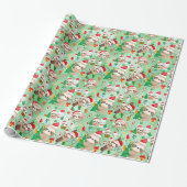 Merry Slothmas Wrapping Paper Roll Cadeaupapier (Uitgerold)