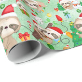 Merry Slothmas Wrapping Paper Roll Cadeaupapier (Rol Hoek)