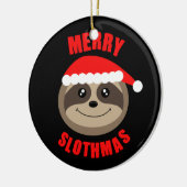 Merry Slothmas Xmas kerstkerstboomversiering Keramisch Ornament (Links)