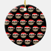 Merry Slothmas Xmas kerstkerstboomversiering Keramisch Ornament (Achterkant)