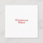 Merry Snow Waterverf Pine-kerstboomgeschenken Vierkante Visitekaartje (Achterkant)