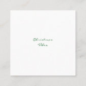 Merry Snow Waterverf Pine xmas botanische boom Contactkaartje (Achterkant)