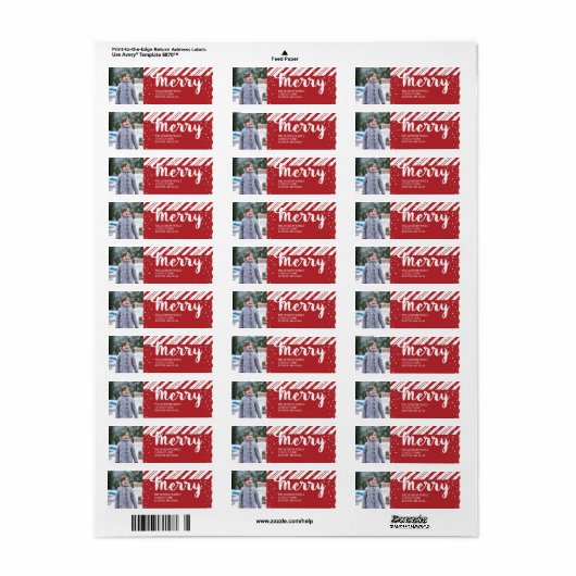 Merry Snowfall Collectie Etiket (Full Sheet)