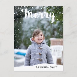 Merry Snowfall Collectie Foto Briefkaart