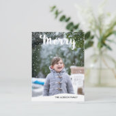 Merry Snowfall Collectie Foto Briefkaart (Staand voorkant)