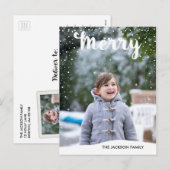 Merry Snowfall Collectie Foto Briefkaart (Voorkant / Achterkant)