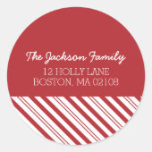 Merry Snowfall Collectie Ronde Sticker (Voorkant)