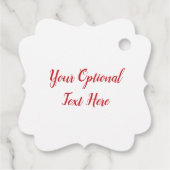 Merry Snowflake Gift Label Rood (Achterkant)