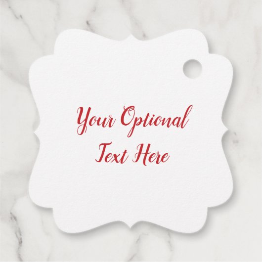 Merry Snowflake Gift Label Rood (Achterkant)