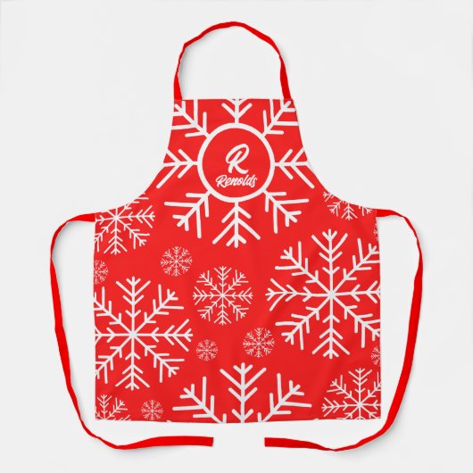 Merry Snowflake Red Schort (Voorkant)