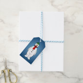 Merry Snowman Cadeaulabel (Met Touw)