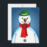Merry Snowman Feestdagenkaart<br><div class="desc">De vrolijke sneeuwman op een kerstvakantie Kaart.</div>